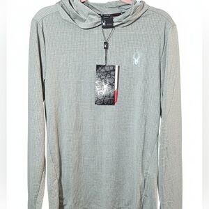Spyder Pro Web Light Gray Hoodie Sz Medium New